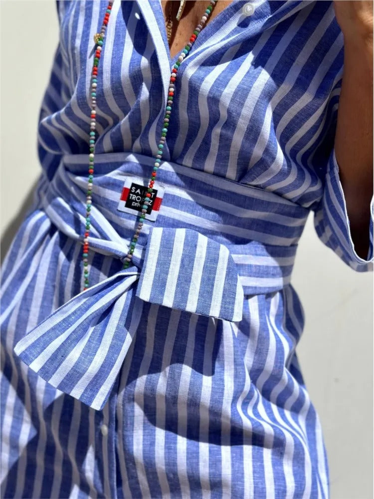 Giselle Casual Striped Dress 4