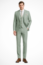Men's three-piece slim fit suit with notched lapels and matching waistcoat