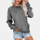 Women's oversized crew neck sweatshirt with kangaroo pocket