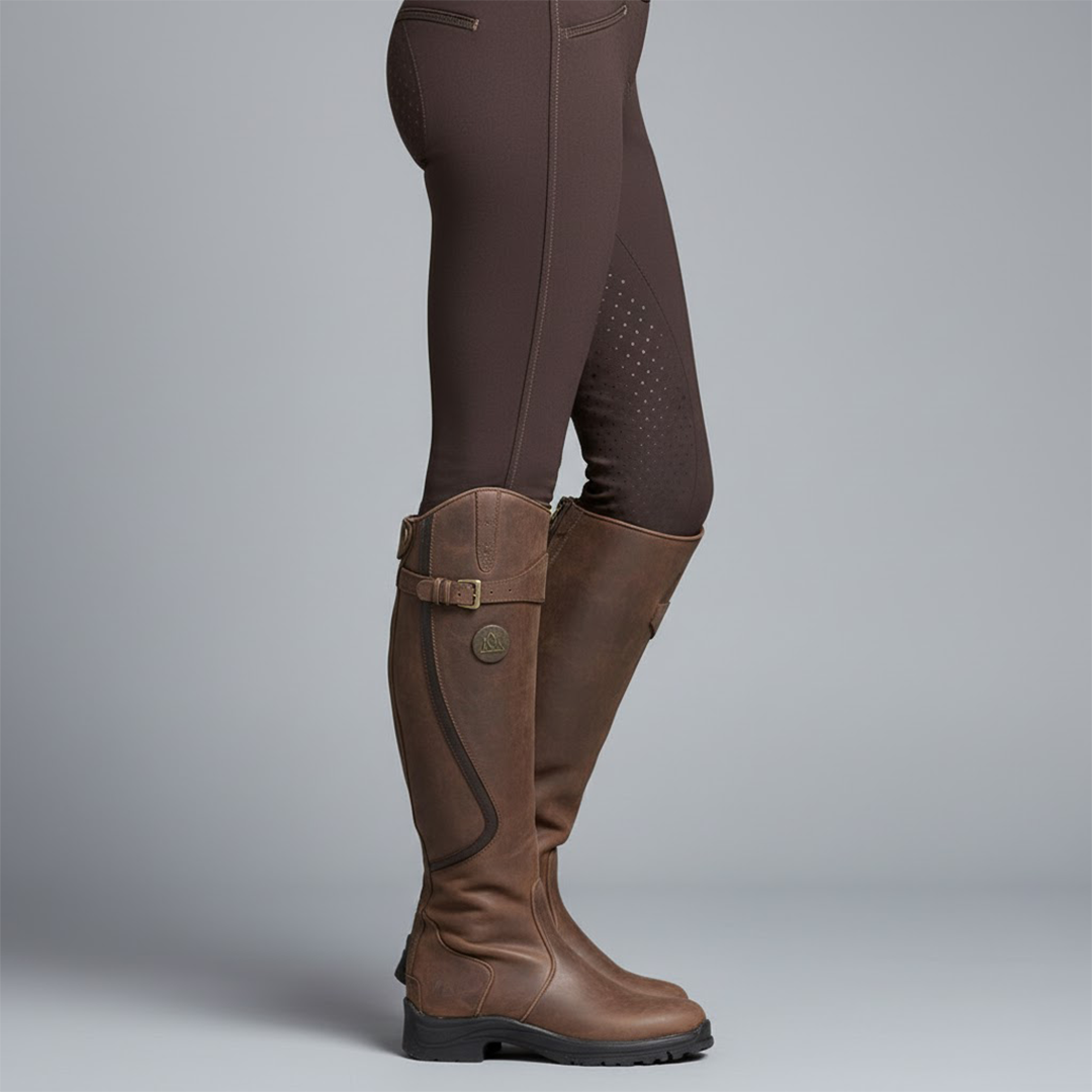 Women's Leather Riding Boots – Supportive Comfort Knee-High Outdoor Boots 1