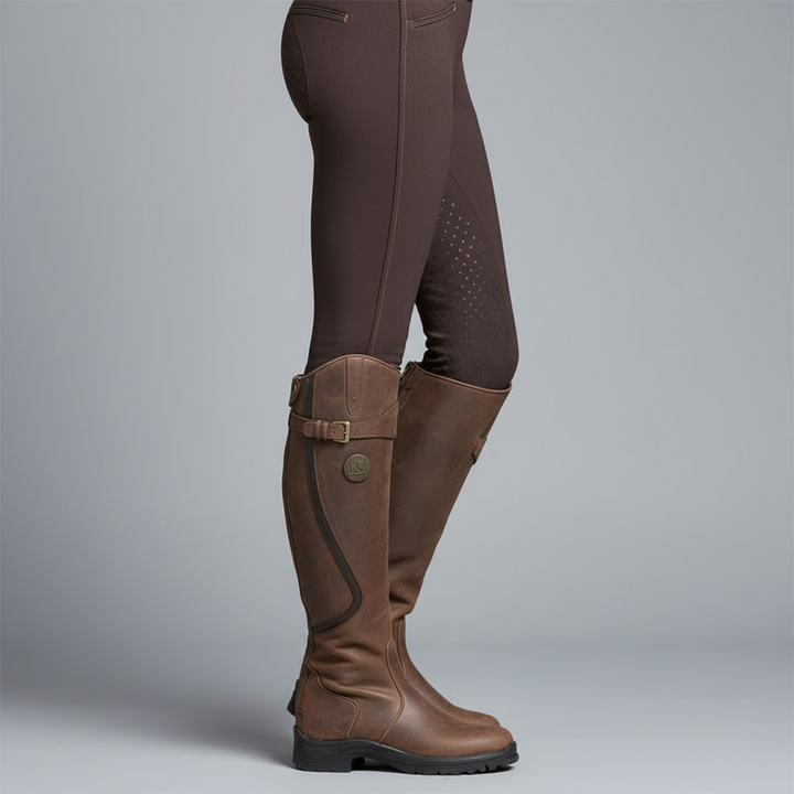 Women's Leather Riding Boots – Supportive Comfort Knee-High Outdoor Boots 1