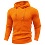 Men's textured hoodie with drawstring hood, long sleeves and ribbed trims