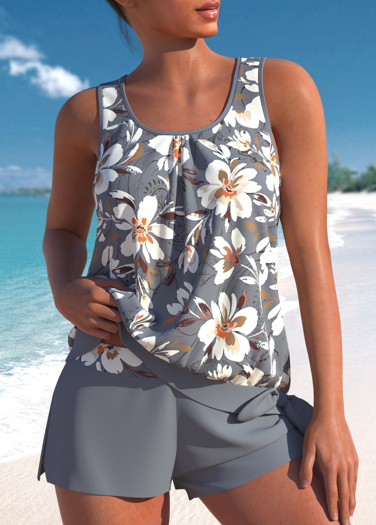 Harlow Floral Tankini Set 4