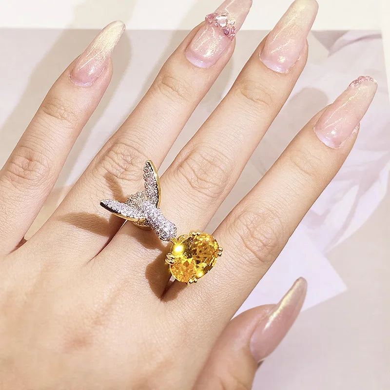 Harlow Hummingbird Gemstone Ring 2