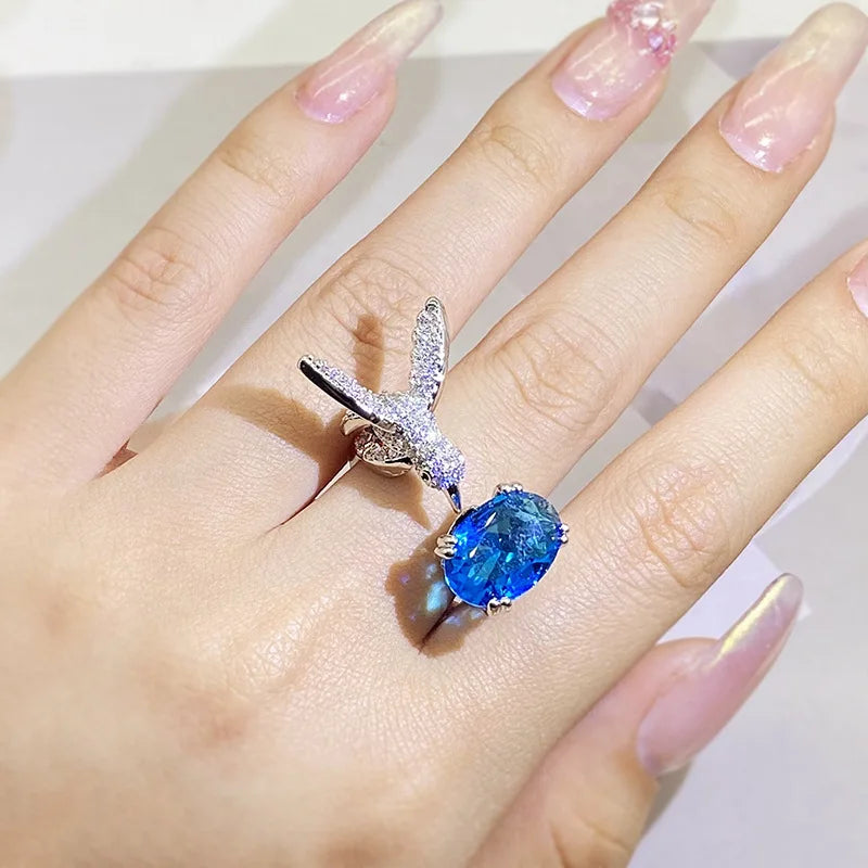 Harlow Hummingbird Gemstone Ring 4