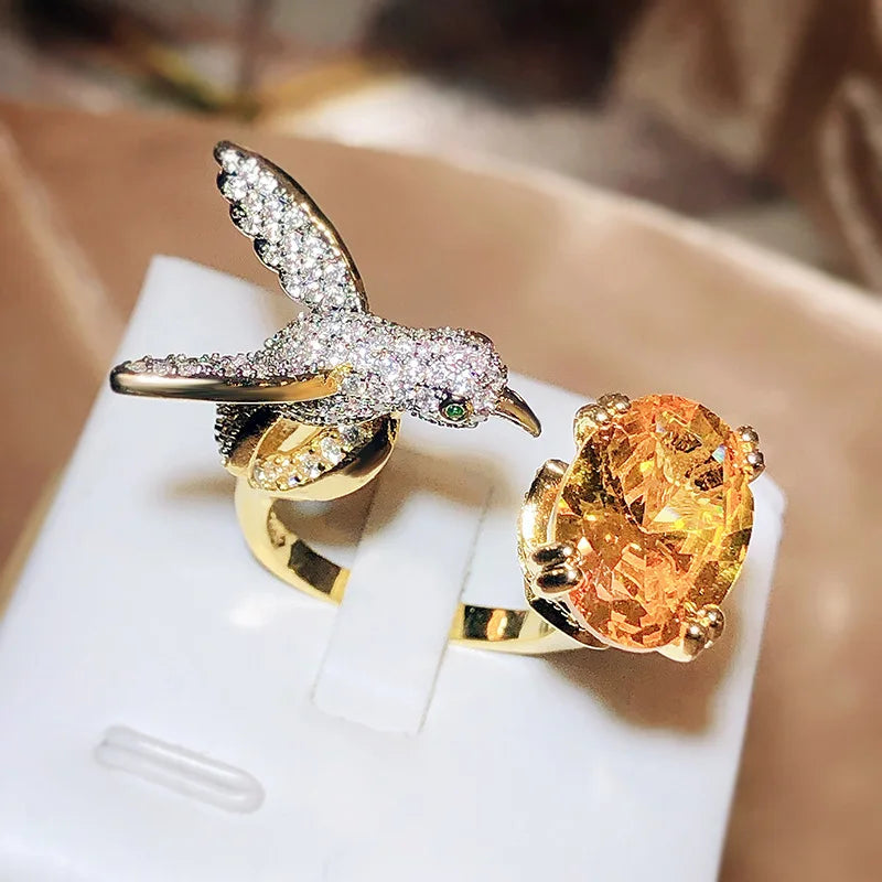 Harlow Hummingbird Gemstone Ring 5