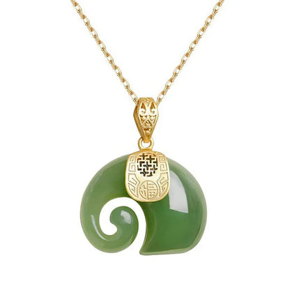 Harlow Jade Elephant Pendant 6