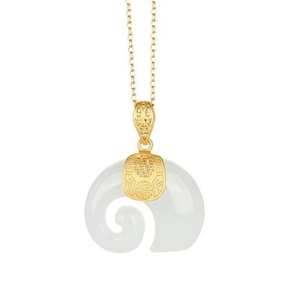 Harlow Jade Elephant Pendant 7