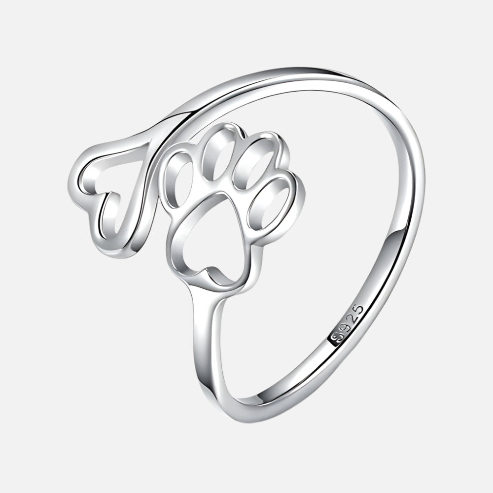 Harlow Paw Heart Ring 0