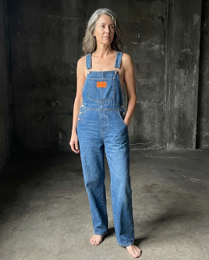 Harlow Straight Leg Denim Overalls 2