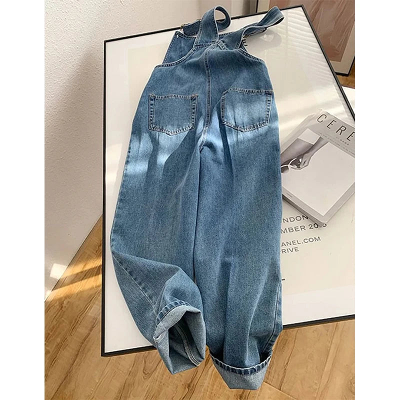 Harlow Straight Leg Denim Overalls 3