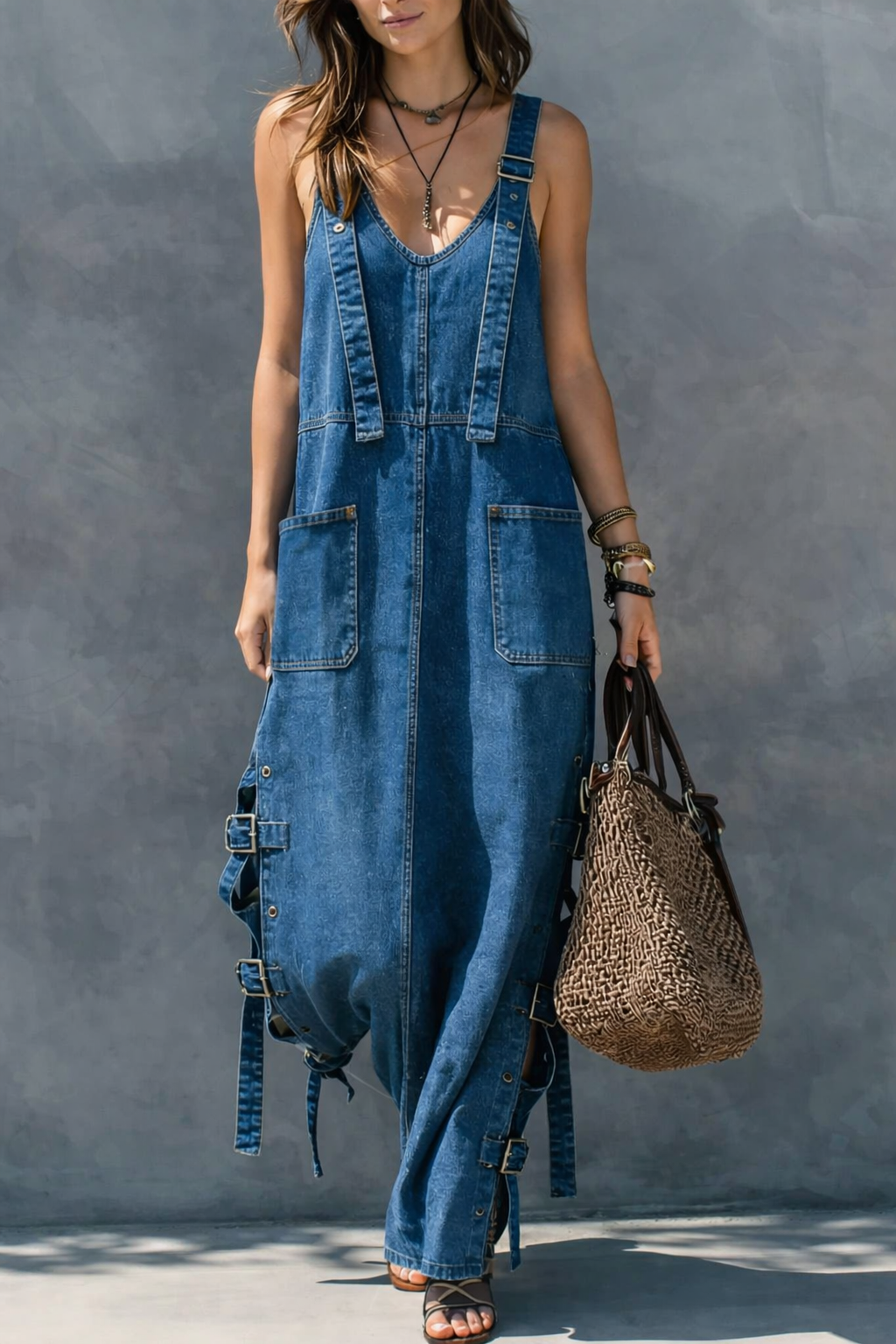 Haven Casual Denim Jumpsuit 0