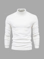 Men's long-sleeve ribbed turtleneck sweater