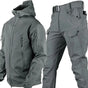 Men's hooded outdoor jacket and cargo trousers set