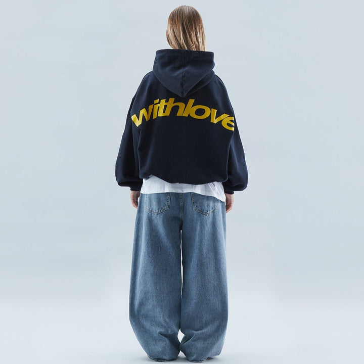 Unisex classic pullover hoodie with front and back graphics