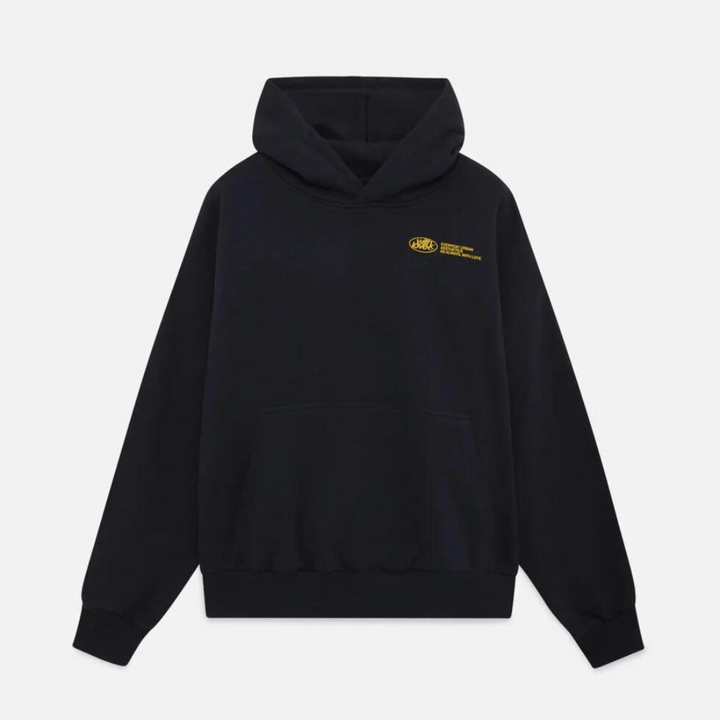 Unisex classic pullover hoodie with front and back graphics