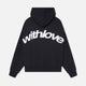 Unisex classic pullover hoodie with front and back graphics