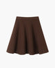 Women's pleated mini skirt with high waistband and flared hem