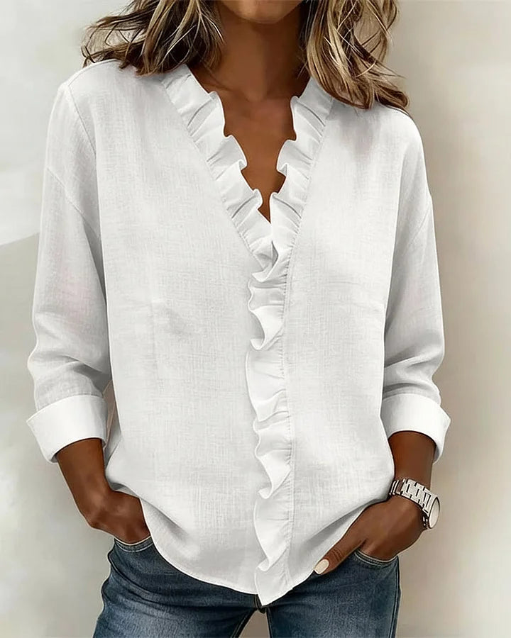 Isla Ruffled Long Sleeve Blouse 1