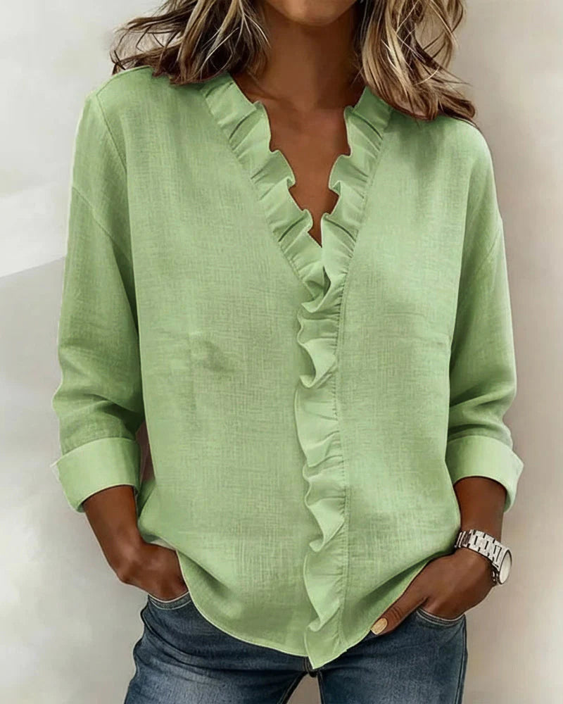 Isla Ruffled Long Sleeve Blouse 2