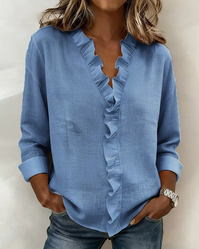 Isla Ruffled Long Sleeve Blouse 3