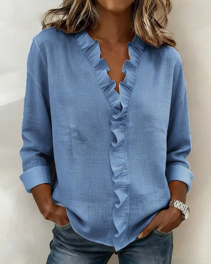Isla Ruffled Long Sleeve Blouse 3