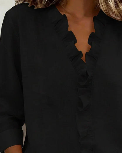 Isla Ruffled Long Sleeve Blouse 5