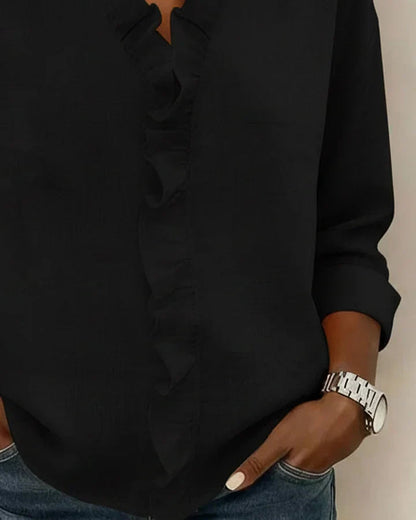Isla Ruffled Long Sleeve Blouse 6