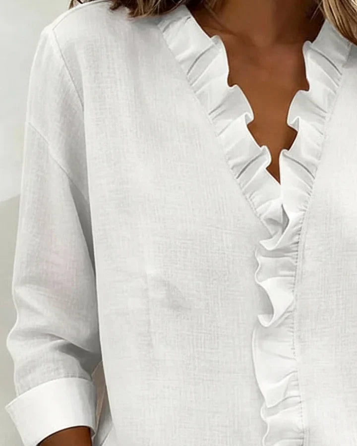 Isla Ruffled Long Sleeve Blouse 7