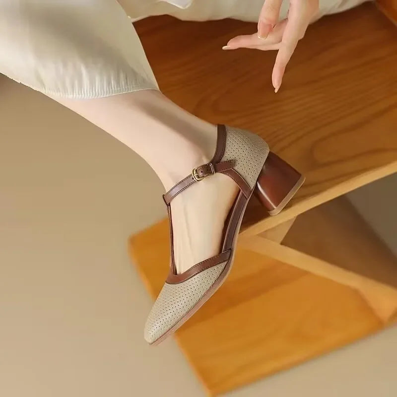 Isla Vintage-Inspired Mid Heels 3