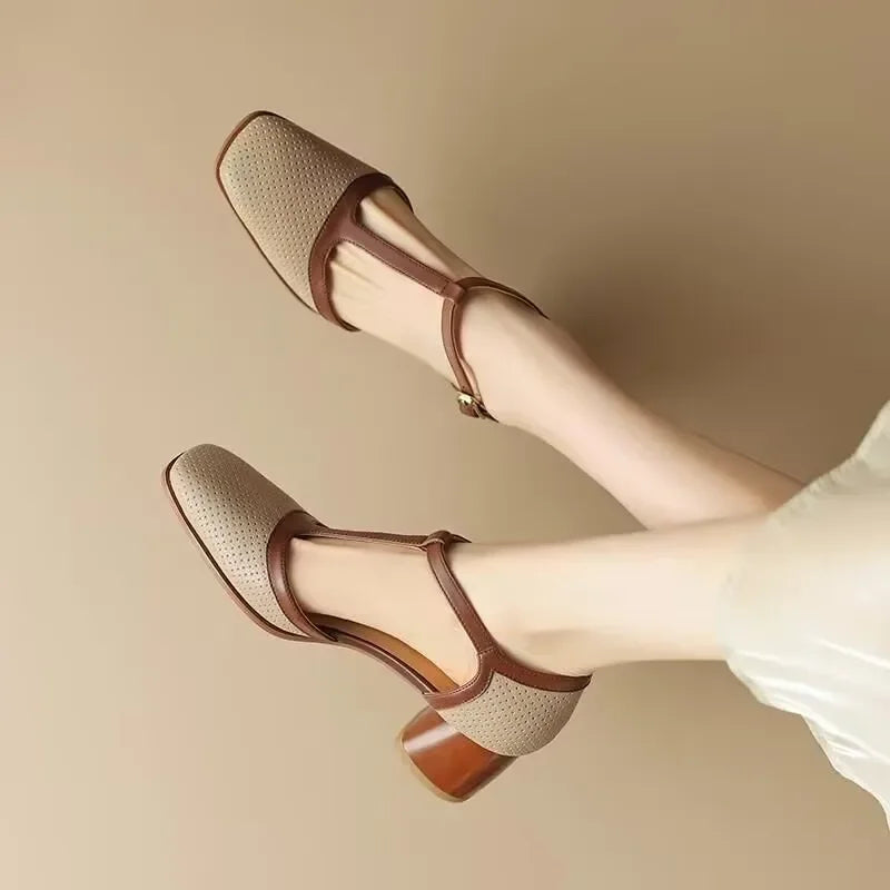 Isla Vintage-Inspired Mid Heels 4