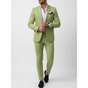 Men's tailored notch lapel suit set with matching jacket and trousers