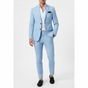 Men's tailored notch lapel suit set with matching jacket and trousers