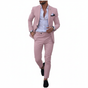 Men's tailored notch lapel suit set with matching jacket and trousers