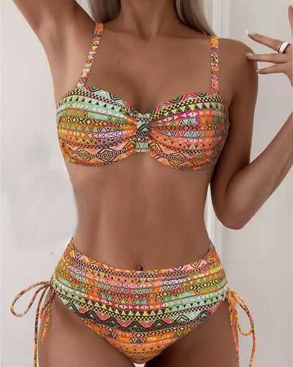 Jasmine Ethnic Print Bikini Set 4