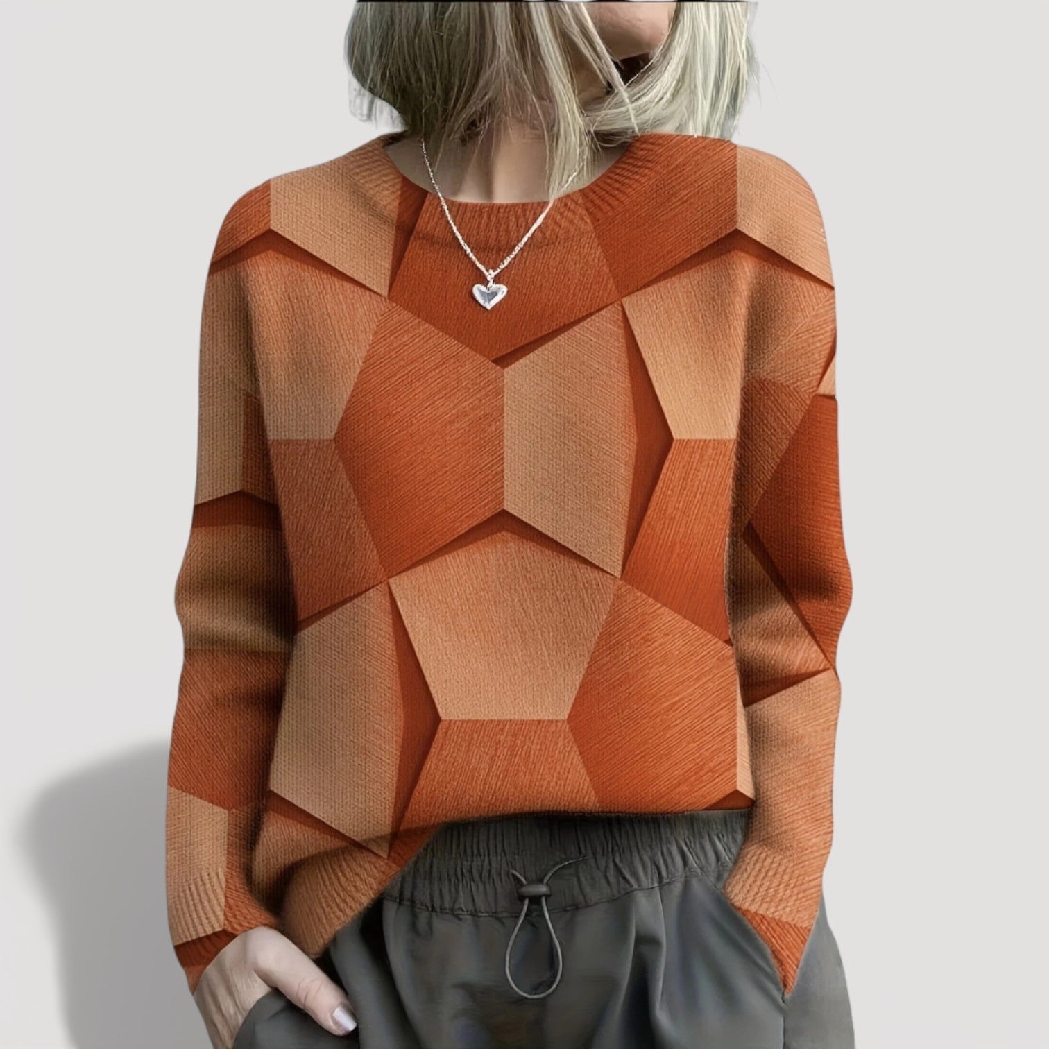 Jasmine Geometric Womens Jumper 0