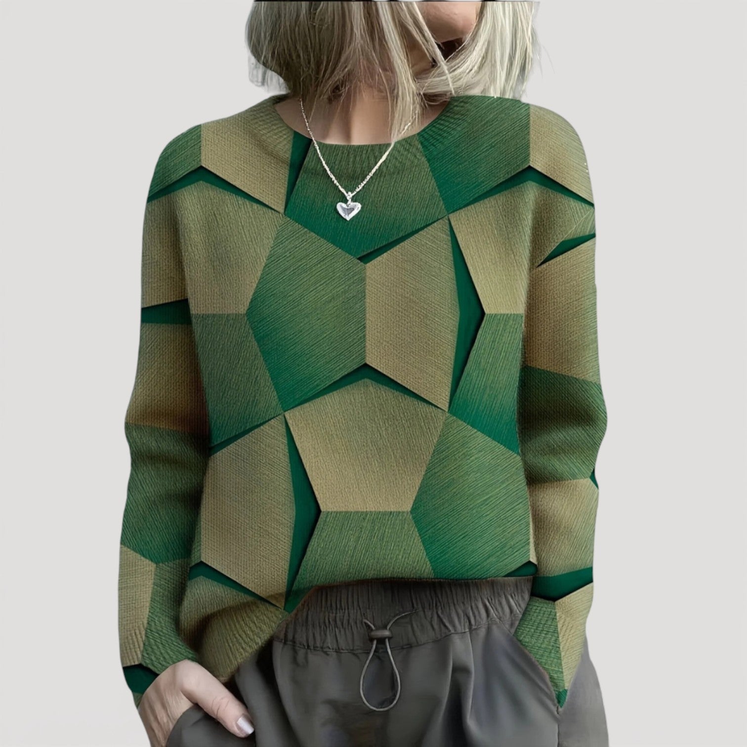 Jasmine Geometric Womens Jumper 1