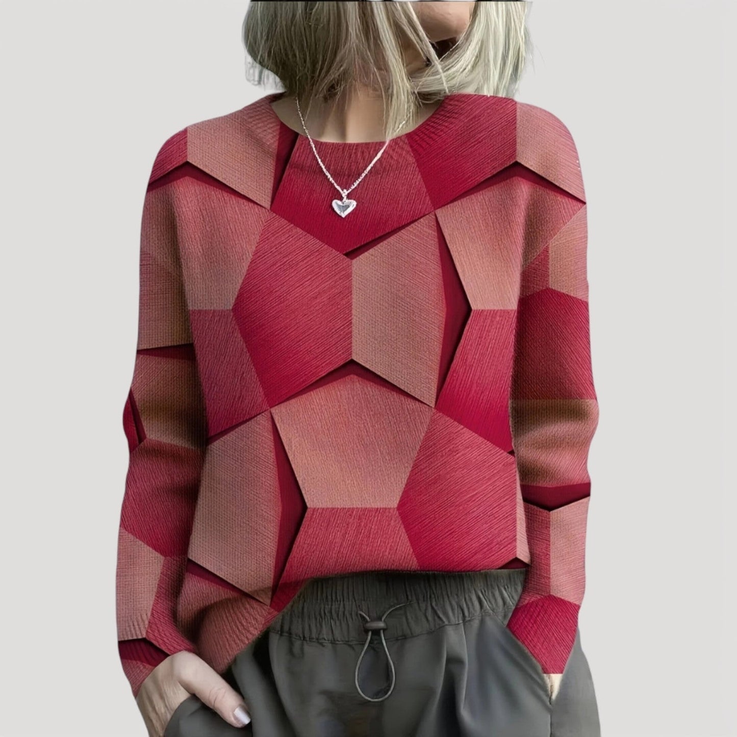 Jasmine Geometric Womens Jumper 2