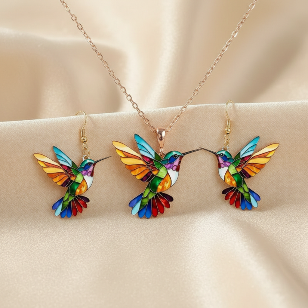Jasmine Hummingbird Necklace 1
