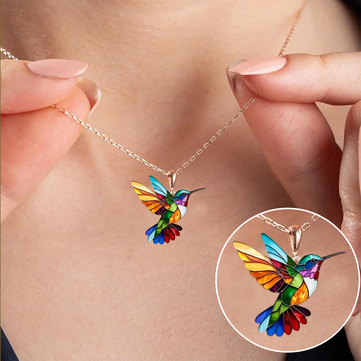Jasmine Hummingbird Necklace 4