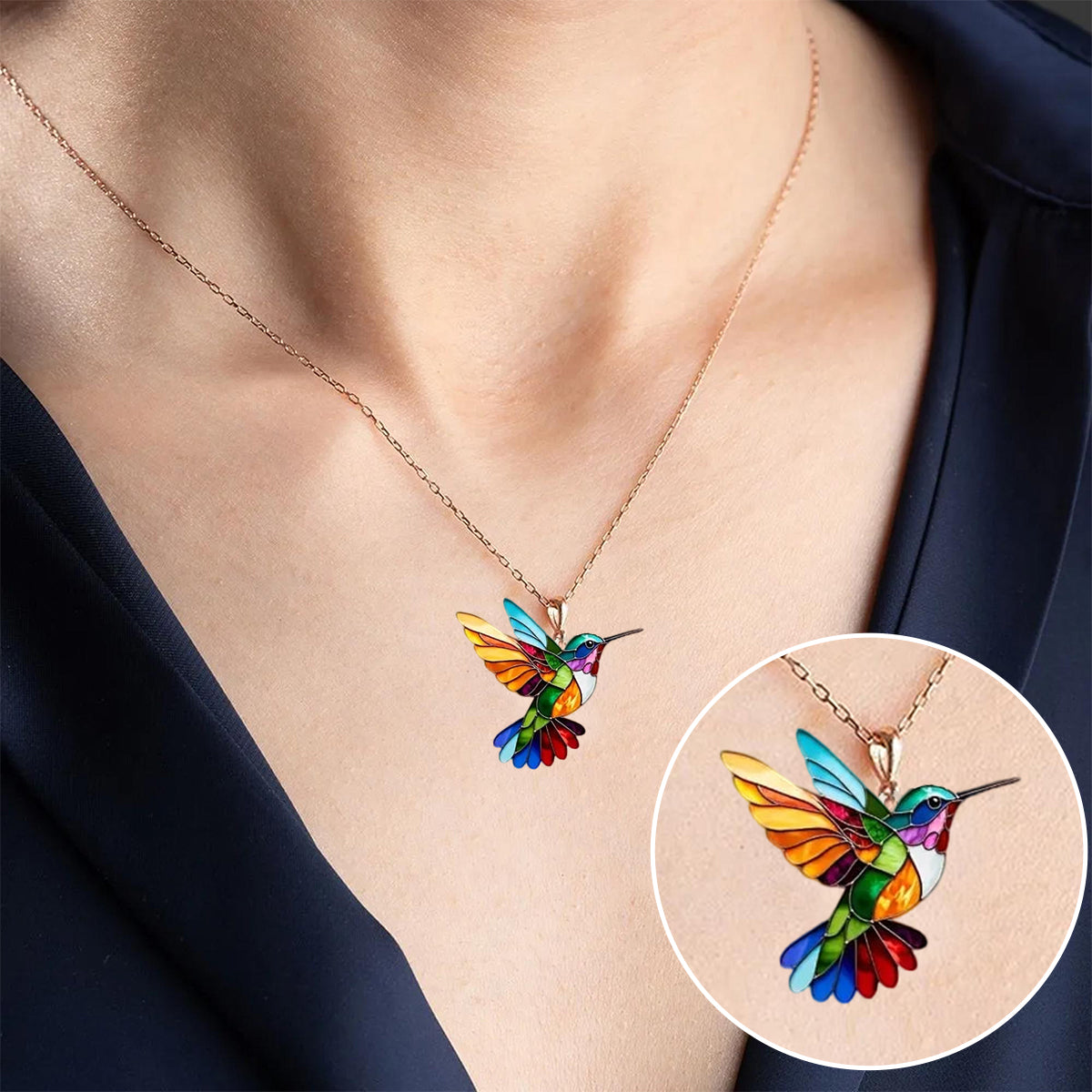 Jasmine Hummingbird Necklace 5