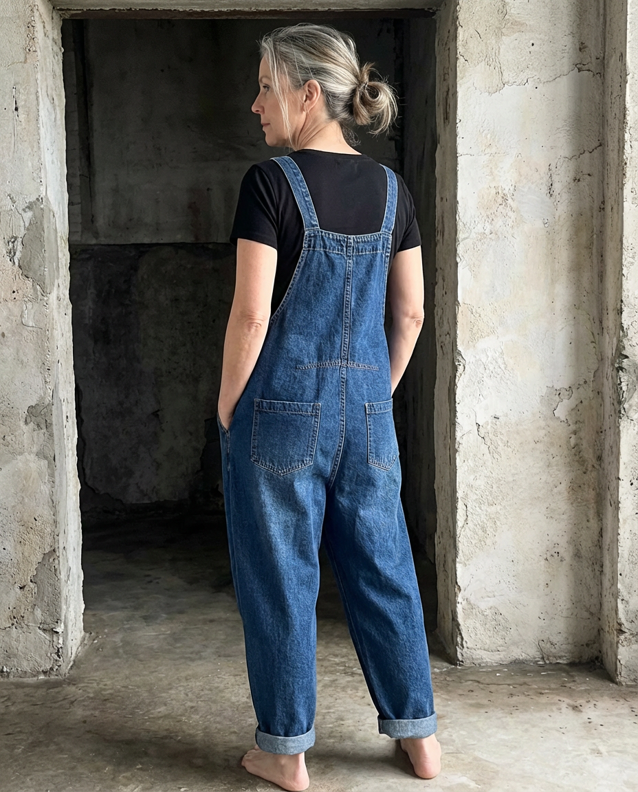 Jasmine Plus Size Denim Overalls 1