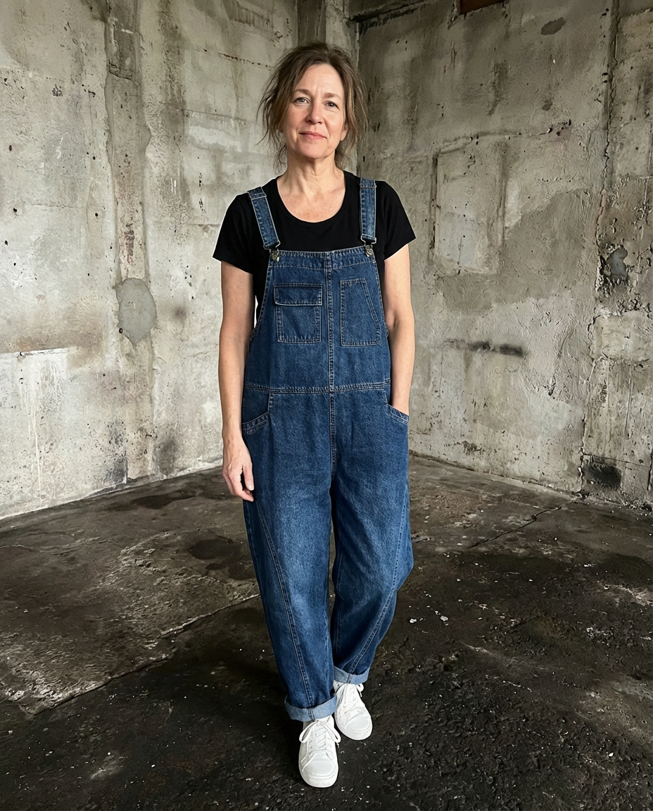 Jasmine Plus Size Denim Overalls 2