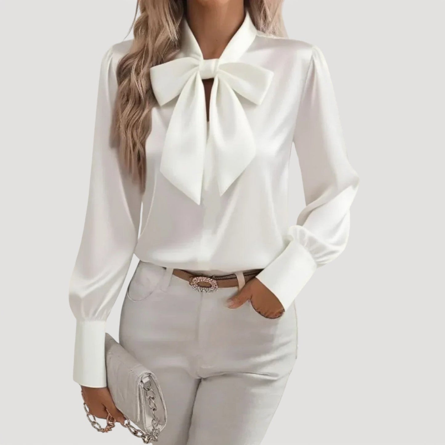 Jasmine Silk Bow Blouse 0