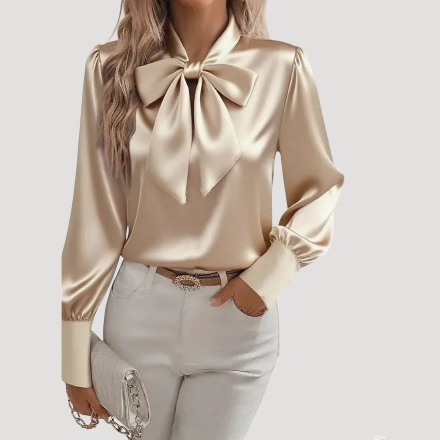 Jasmine Silk Bow Blouse 1