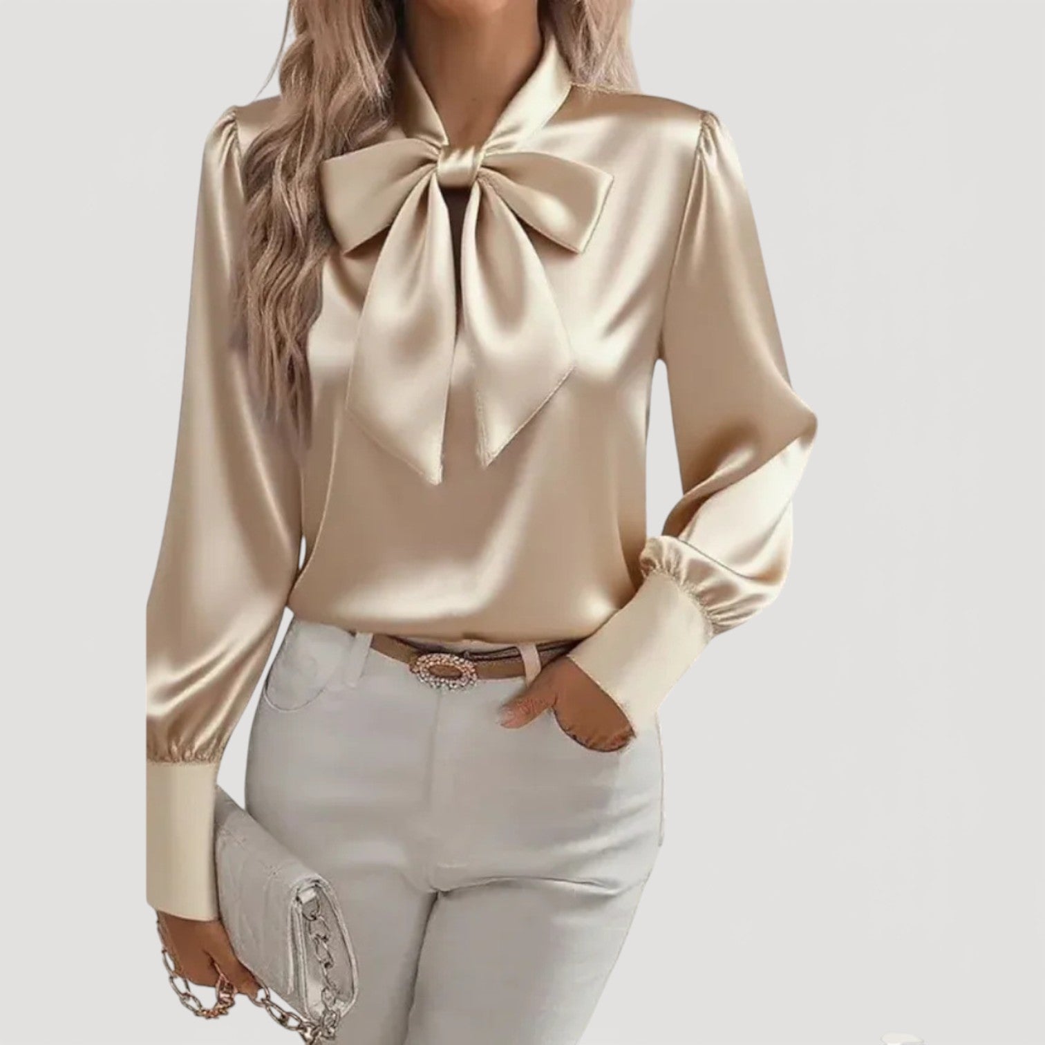 Jasmine Silk Bow Blouse 1
