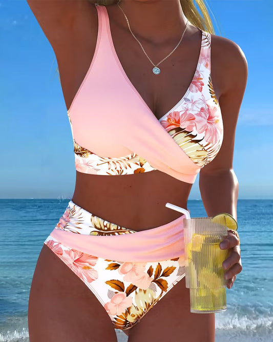 Jolie Floral Split Bikini 0