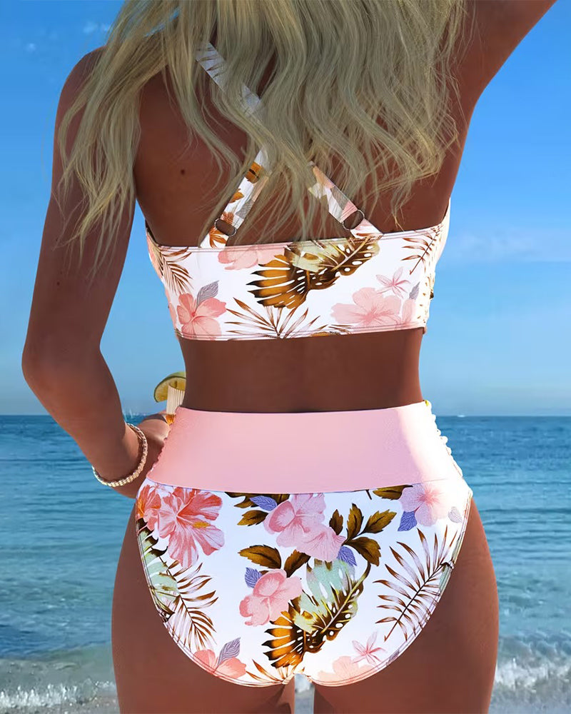 Jolie Floral Split Bikini 3