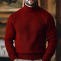 Men's long-sleeve ribbed turtleneck jumper