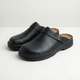 Men's closed-toe mule shoes with adjustable buckle strap